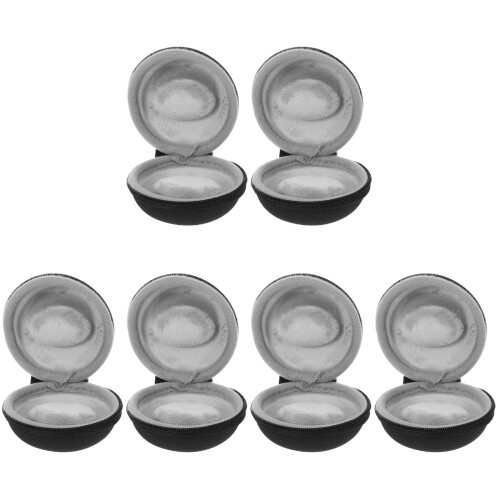 6Pcs Composite Travel Watch Cases for Men Black Soft Lined Storage Box 1