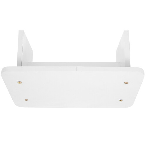 2Pcs Stable Wooden Foot Rest Step Stool for Bathroom Office White 1