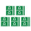 50Pcs Weather Resistant Green Vinyl Trash Can Classification Stickers 6