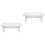 2Pcs Stable Wooden Foot Rest Step Stool for Bathroom Office White 5