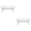 2Pcs Stable Wooden Foot Rest Step Stool for Bathroom Office White 7