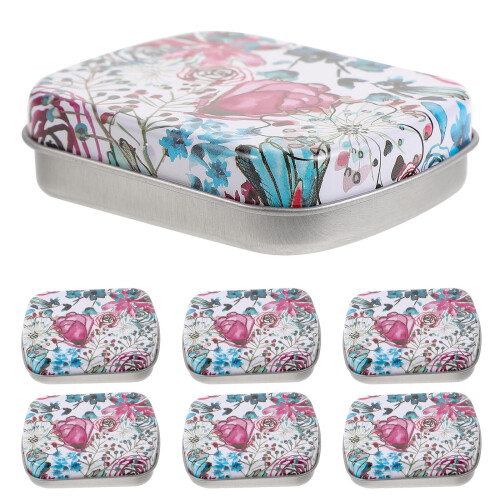 12Pcs Iron Storage Boxes Flip-Type Small Metal Box for Candy and Gifts