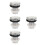 4Pcs Durable Plastic Urinal Spray Nozzle Heads Silver Replacement 5