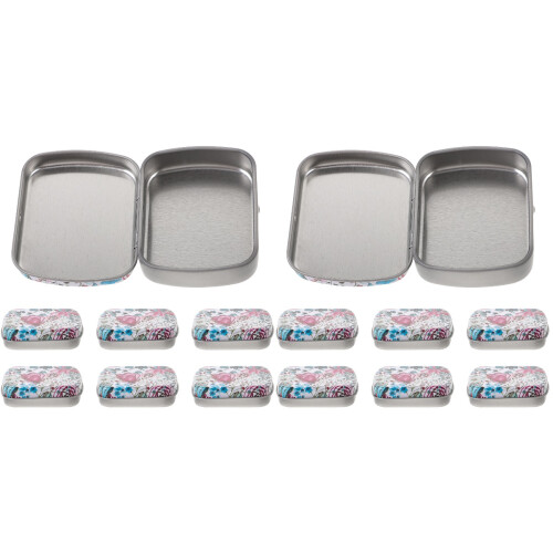 12Pcs Iron Storage Boxes Flip-Type Small Metal Box for Candy and Gifts 2