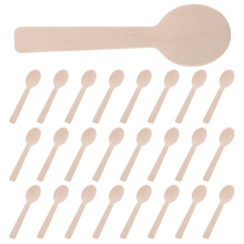 900Stk Einweg Holzlöffel Beige Für Party Dessert Eisbecher Hochzeit