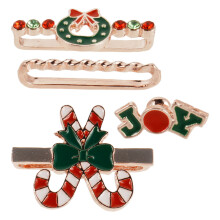8Pcs Alloy Christmas Watch Band Charms Assorted Colors Festive Design