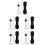 5Pcs Motorcycle Mirror Extenders Aluminum Alloy Rearview Adapter Kit 9