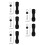 5Pcs Motorcycle Mirror Extenders Aluminum Alloy Rearview Adapter Kit 4