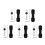 5Pcs Motorcycle Mirror Extenders Aluminum Alloy Rearview Adapter Kit 5