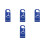 4Pcs Lightweight Handicap Parking Permit Tags Blue PVC Material 4