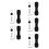 5Pcs Motorcycle Mirror Extenders Aluminum Alloy Rearview Adapter Kit 8