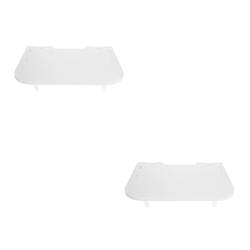 2Pcs Strong White Wall-Mounted Router Rack and Projector Tray Holder 1