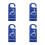 4Pcs Lightweight Handicap Parking Permit Tags Blue PVC Material 8