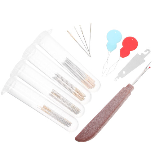 4Sets Multi Metal Embroidery Needles Large Eye Hand Sewing Kit Durable