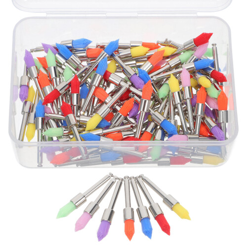 100Pcs Multi-Color Brushes Iron Nylon Soft Bristles