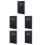 5Pcs 2025 Planners Black PU Hardback Academic Weekly Planner 7