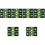 12Pcs Green Acrylic Luminous Exit Sign Emergency Safety Wall Sticker 8