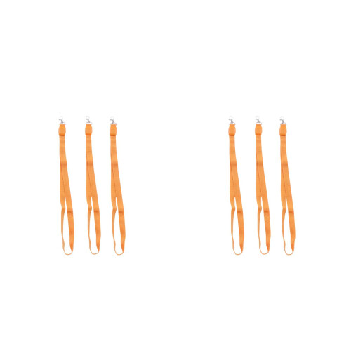 6Pcs Orange Phone Charm Straps Easy Attach Mobile Phone Straps 2