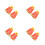 4Pièces Nuque Orange Pour Casque Protection Chantier Respirant 9