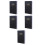 5Pcs 2025 Planners Black PU Hardback Academic Weekly Planner 8