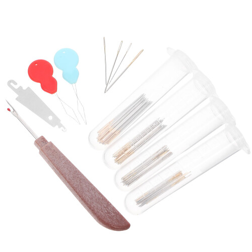 4Sets Multi Metal Embroidery Needles Large Eye Hand Sewing Kit Durable 1