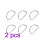 40Pcs Heavy Duty Silver D Rings for Sewing Bags Collars Harnesses 1
