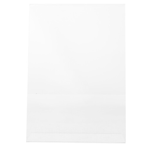 10Pcs Acrylic Transparent L-Shaped Display Stands for Menu and Ads