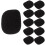 300Pcs Black Sponge Lapel Mic Covers Windproof Microphone Protectors 6