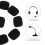 300Pcs Black Sponge Lapel Mic Covers Windproof Microphone Protectors 8