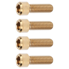 4 pièces de vis de frein à disque en alliage de titane M6x18mm doré pour VTT/Cyclisme