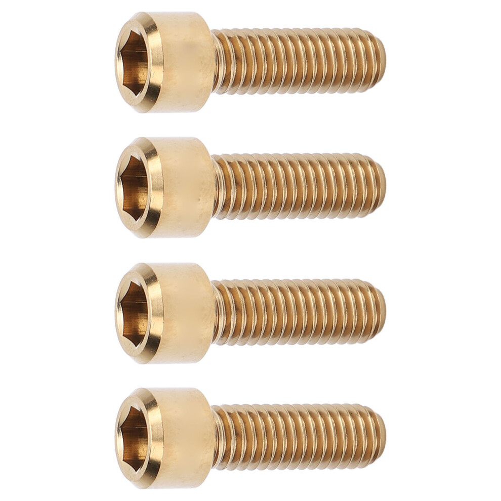 4Pcs Ti Alloy Disc Brake Screws M6x18mm Gold For Mountain Bike Cycling 3781384415464