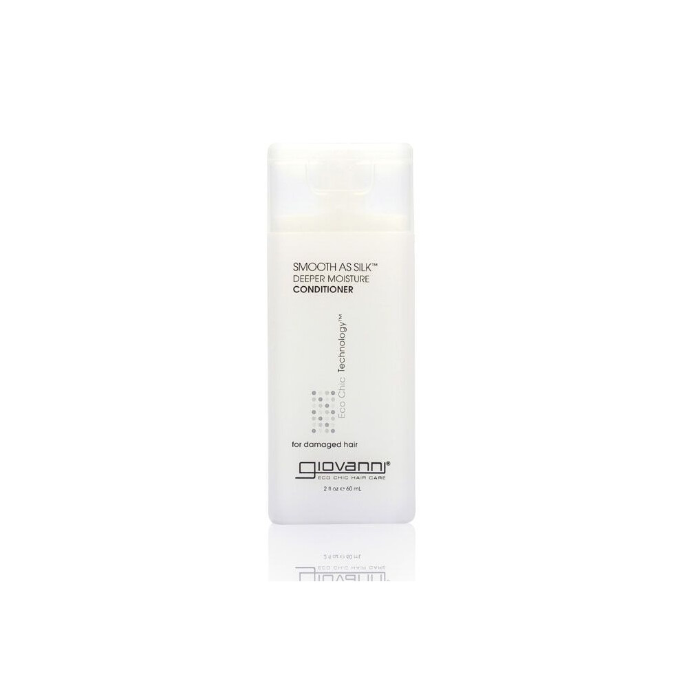 Giovanni Smooth As Silk Conditioner 2oz Travel Size Smoothing & Moisturizing Conditioner for Dry, Damaged, and Frizzy Hair