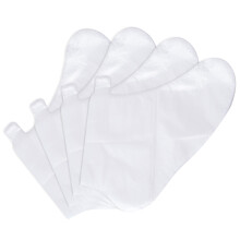 2Sets Transparent Plastic Foot Covers Disposable Lotion Socks for Feet