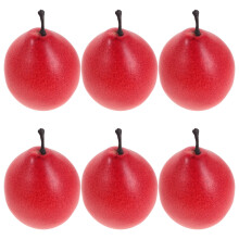 30Pcs Realistic Red Faux Foam Pears Imitation Fruit for Home Decor