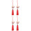 4Pièces Décorations Dragon Rouge Alliage Zinc Coton 7