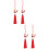 4Pièces Décorations Dragon Rouge Alliage Zinc Coton 9
