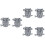 3Paires Boutons Manchette Style Argent Cuivre 7