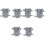 3Paires Boutons Manchette Style Argent Cuivre 4
