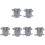 3Paires Boutons Manchette Style Argent Cuivre 3
