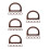 30Pcs Coffee Wood Handbag Handles D-Shaped Decorative Replacement Grip 4