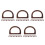30Pcs Coffee Wood Handbag Handles D-Shaped Decorative Replacement Grip 5
