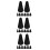 30Pièces Manchons Ciseaux PU Noir Protection Précise Pour 3