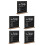5Pièces Plaques WiFi Bois Noires - Password Maison Pro 4