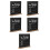 5Pièces Plaques WiFi Bois Noires - Password Maison Pro 8