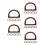 30Pcs Coffee Wood Handbag Handles D-Shaped Decorative Replacement Grip 7
