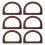 30Pcs Coffee Wood Handbag Handles D-Shaped Decorative Replacement Grip 2