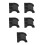 5St Zwarte Rubber Support Bushing Voor Motorfiets Bescherming 6