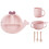 1Ensemble Plateau Compartimenté Rose Bébé, Durable En De Blé 5