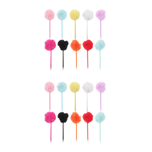 20Pièces Stylos Originaux Pompon Doux Plastique Pour Fun 2