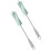 2Pièces Brosse Manuelle Biberon Silicone Bleu Sans Angle Mort 1